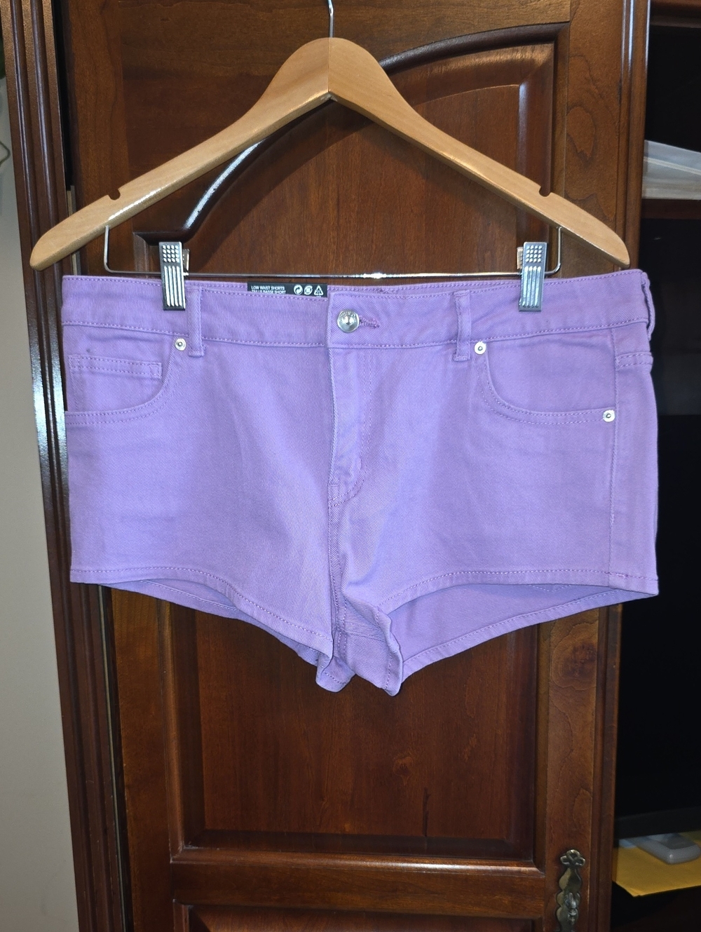 Y2k Low Rise Purple Jean Shorts 12